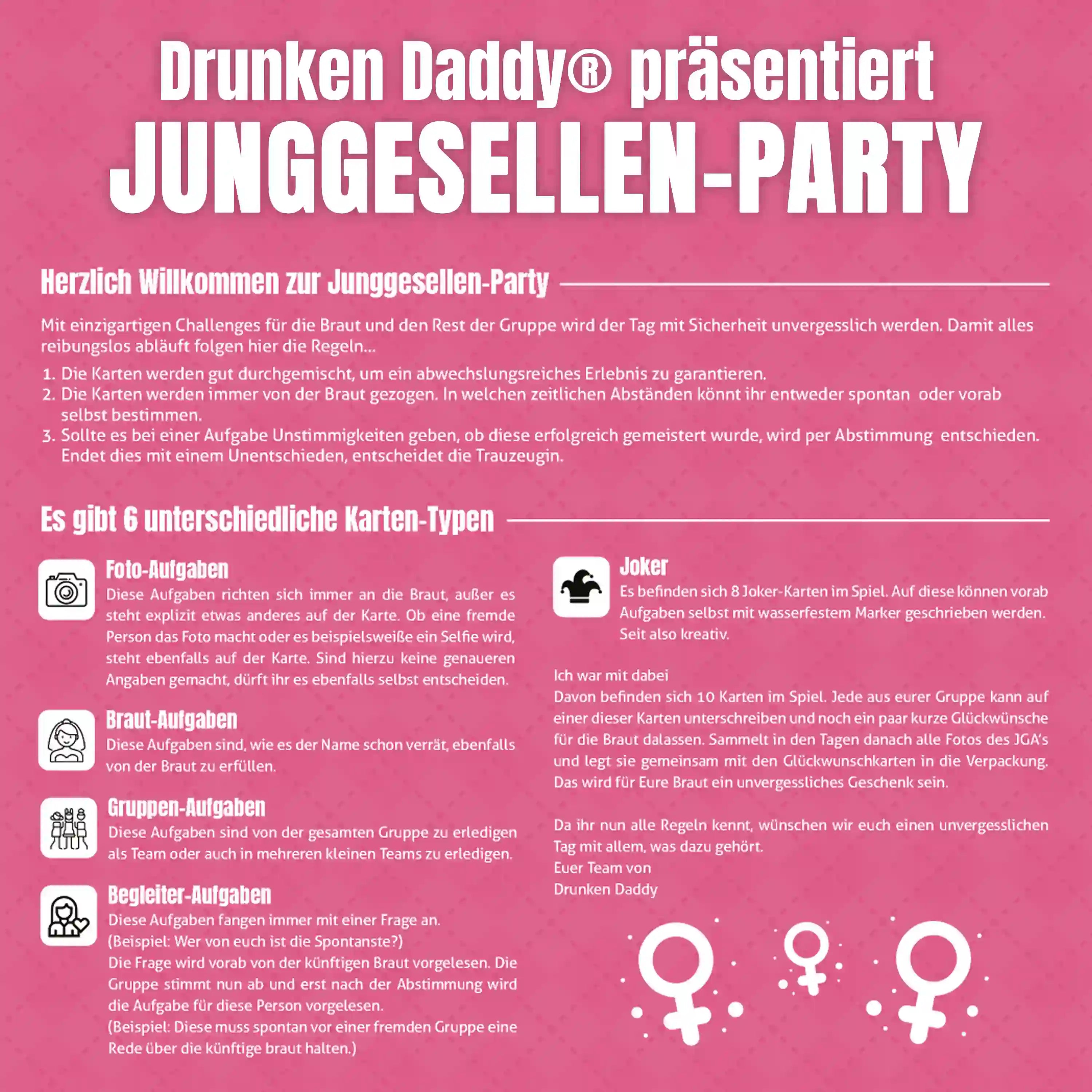 JGA-Party das perfekte Spiel mit 78 Karten für einen unvergesslichen Junggesellinnenabschied